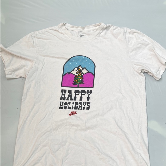 Nike Festive Holiday Tee - White and Pink - Picture 2 of 4